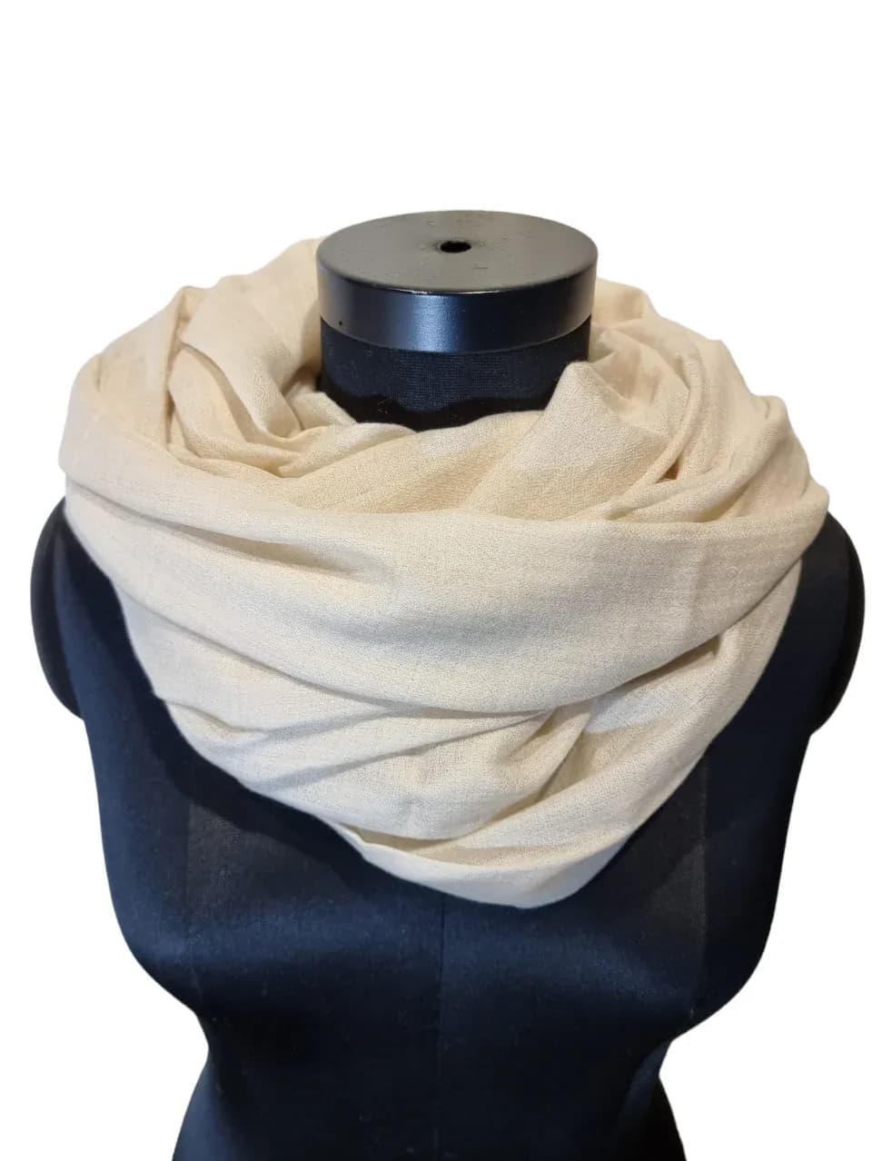 Large cream pashmina shawl