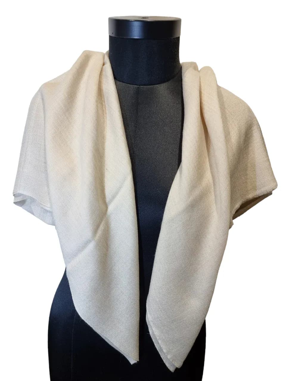 Large cream pashmina shawl