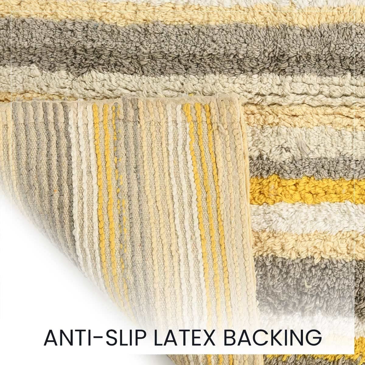 Striped Anti-Skid Bathmat & Contour Set
