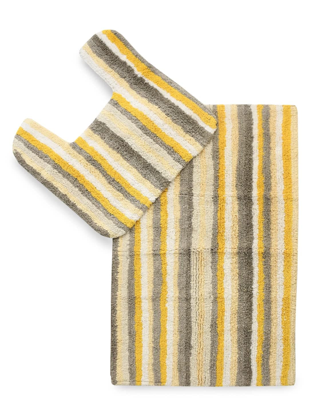 Striped Anti-Skid Bathmat & Contour Set