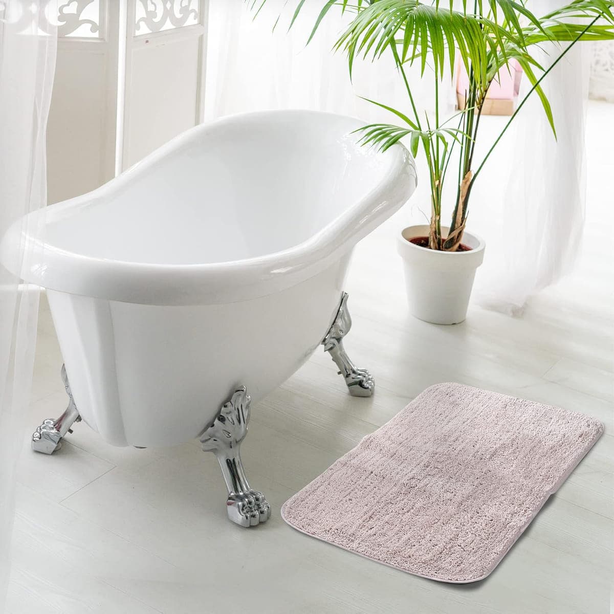 Anti-Skid Microfiber Bathmat, Charcoal