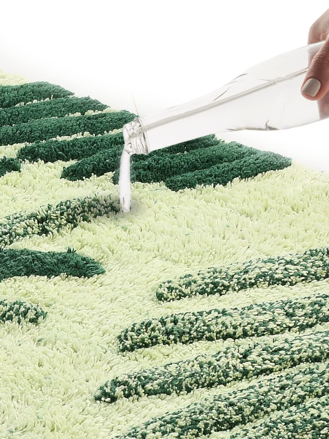 Cotton Leaf Patterned Bathmat