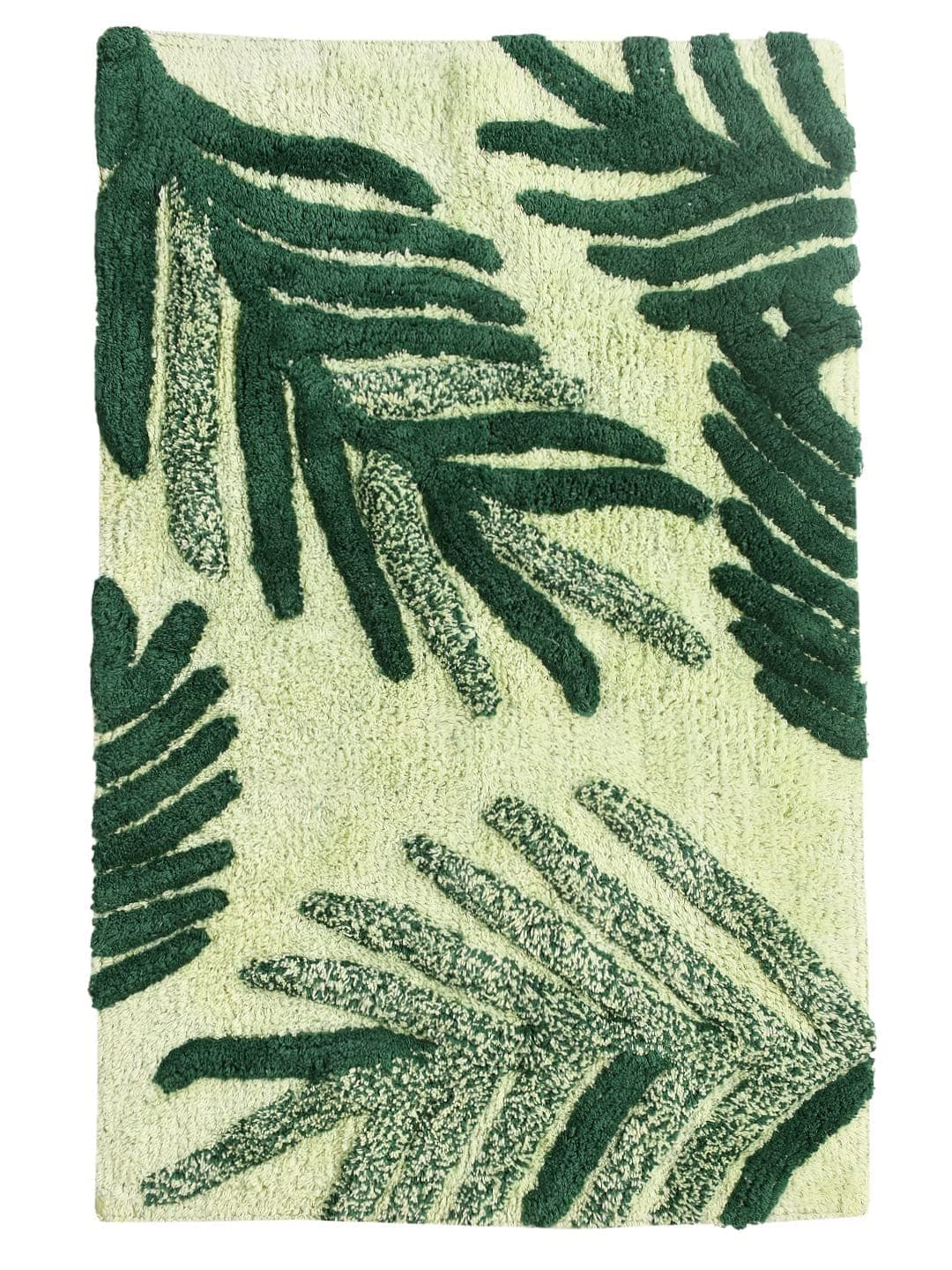 Cotton Leaf Patterned Bathmat