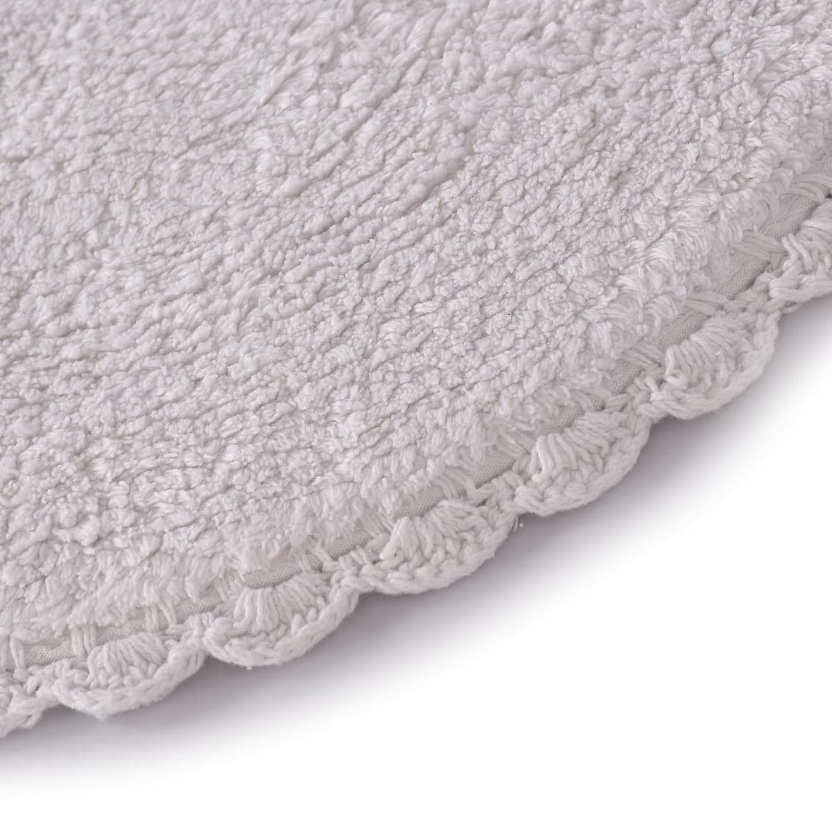 Super Soft Reversible Bath Mat/Bathroom Rug, White