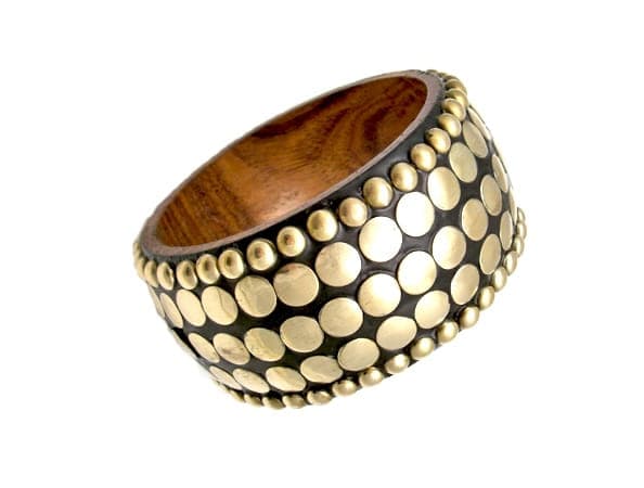 Wooden Golden and Black Bracelets