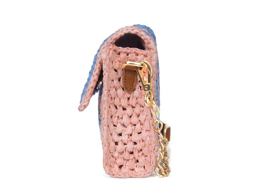 Ash Raffia Carry Clutch Golden Mango