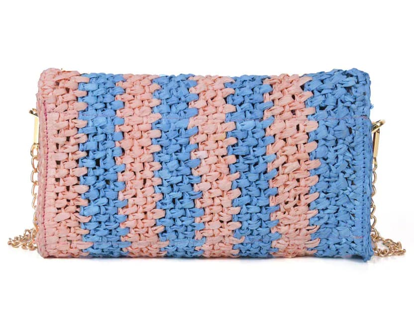 Lime Sunshine Ash Raffia Carry Clutch