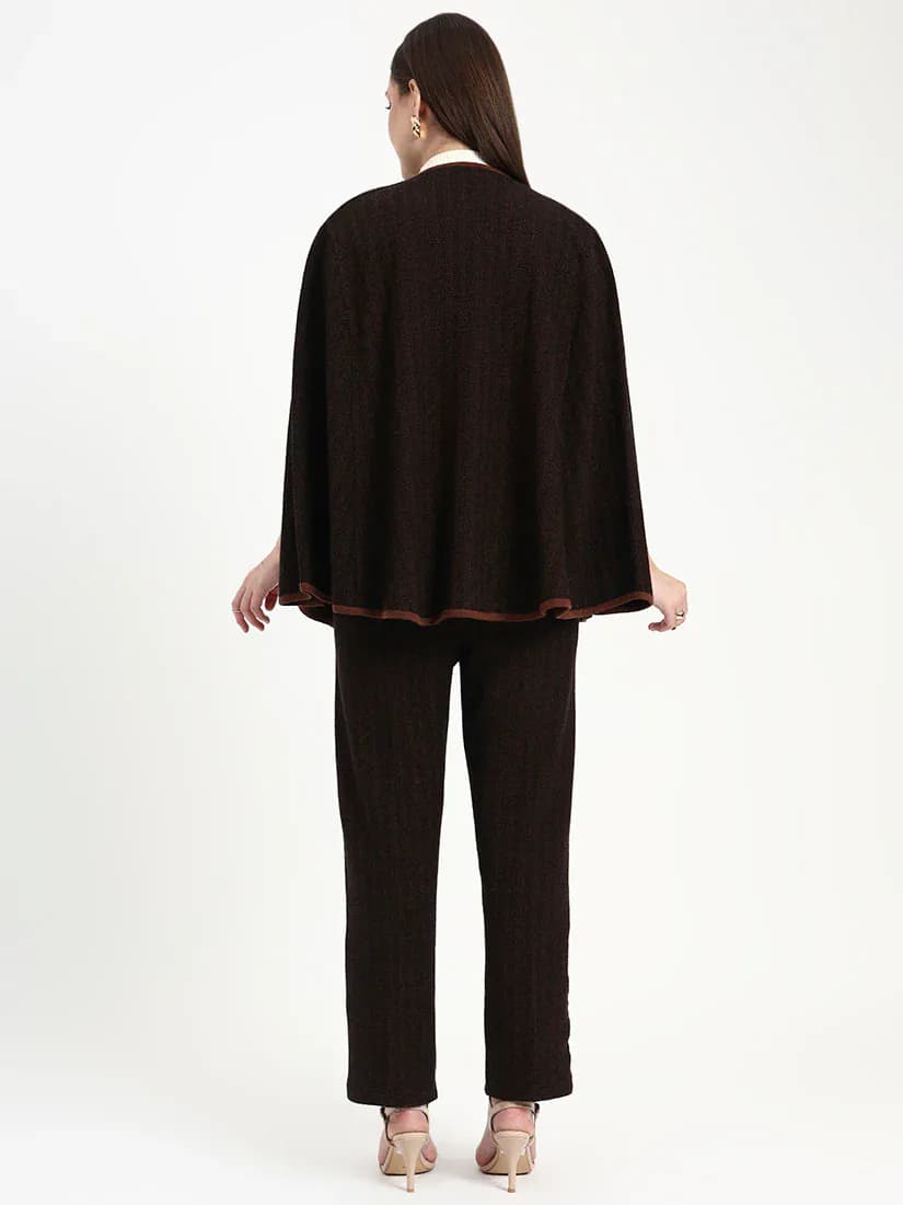 Umber Crest Draped Co-ord Set