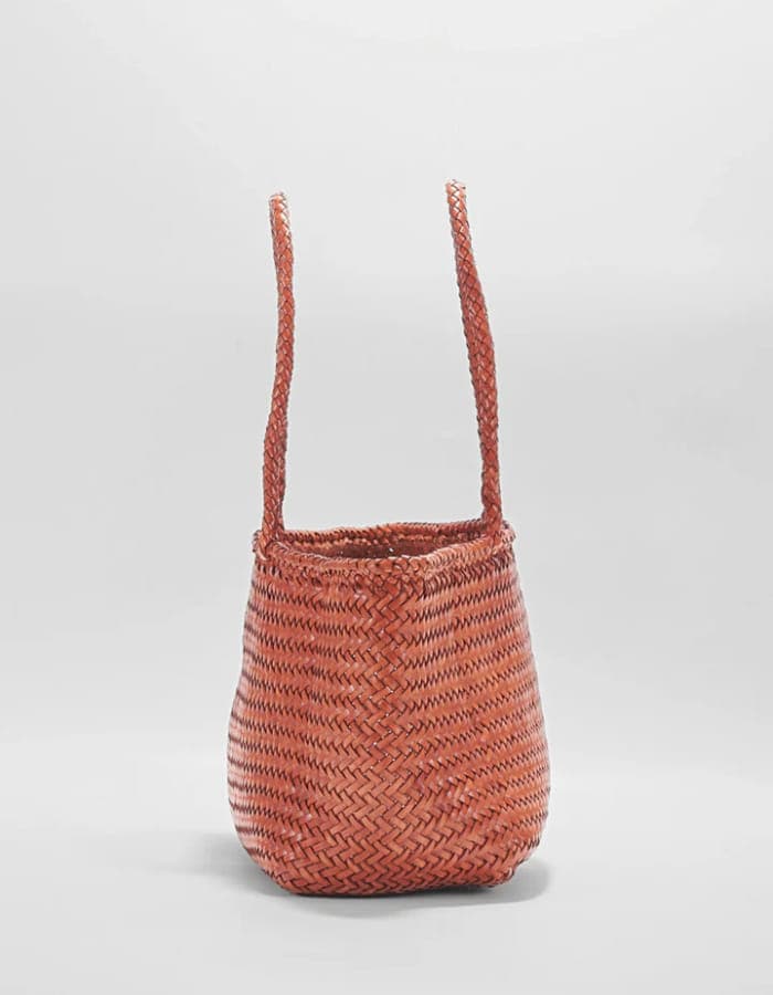 Amora Woven Leather Shoulder Bag