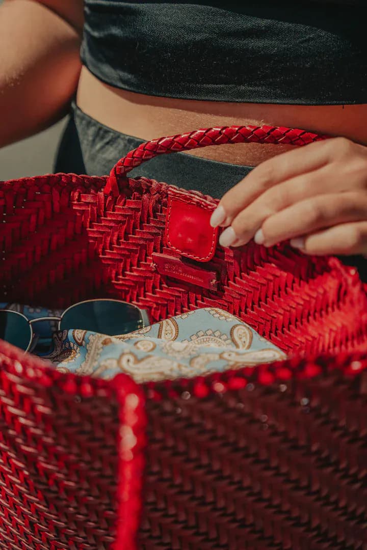 Rhia Woven Leather Tote