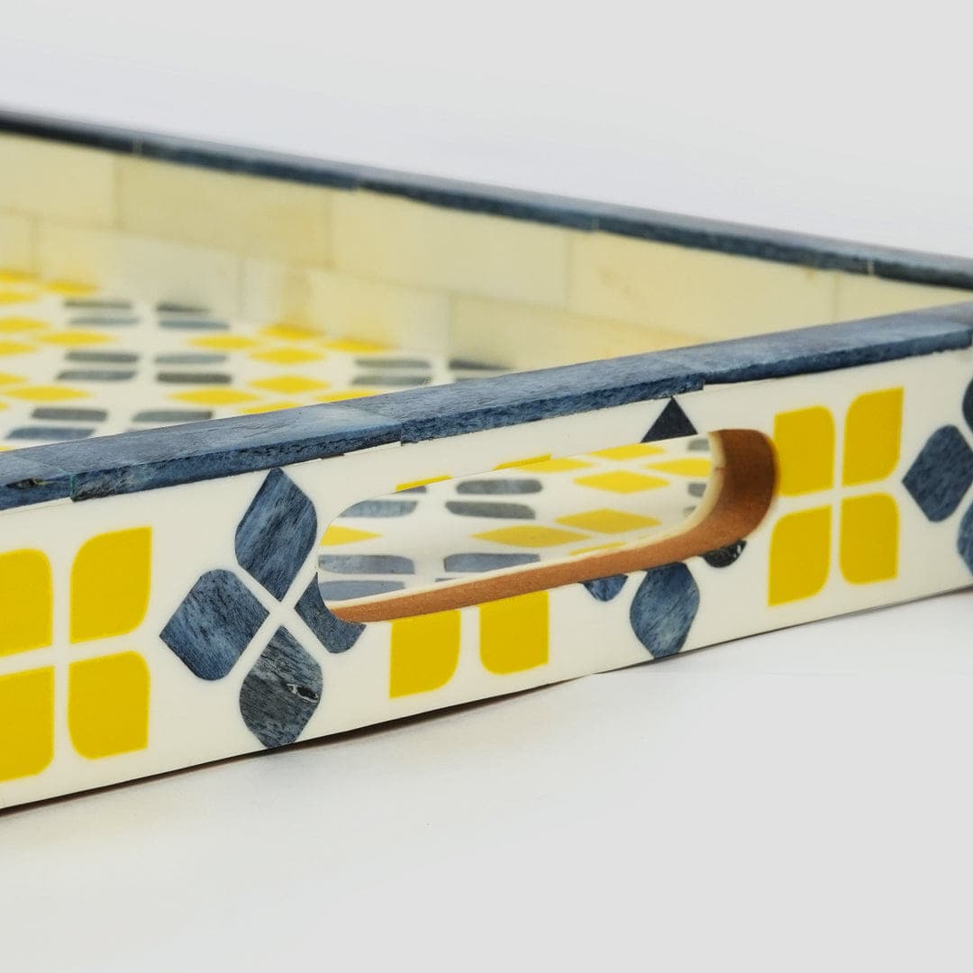 Marigold Mosaic Bone Inlay Tray