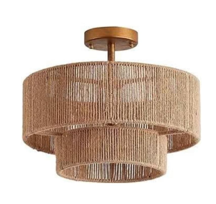 Terra Weave Dual-Tier Ceiling Light