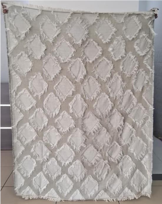 Ziya Frayed Diamond Luxe Throw