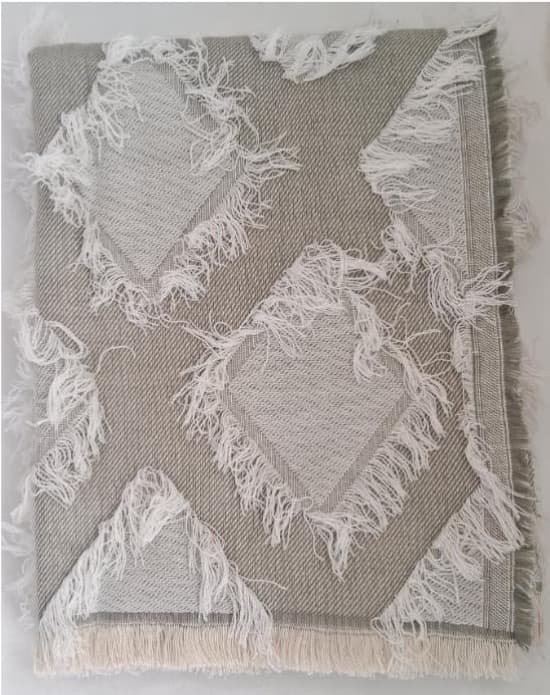 Ziya Frayed Diamond Luxe Throw