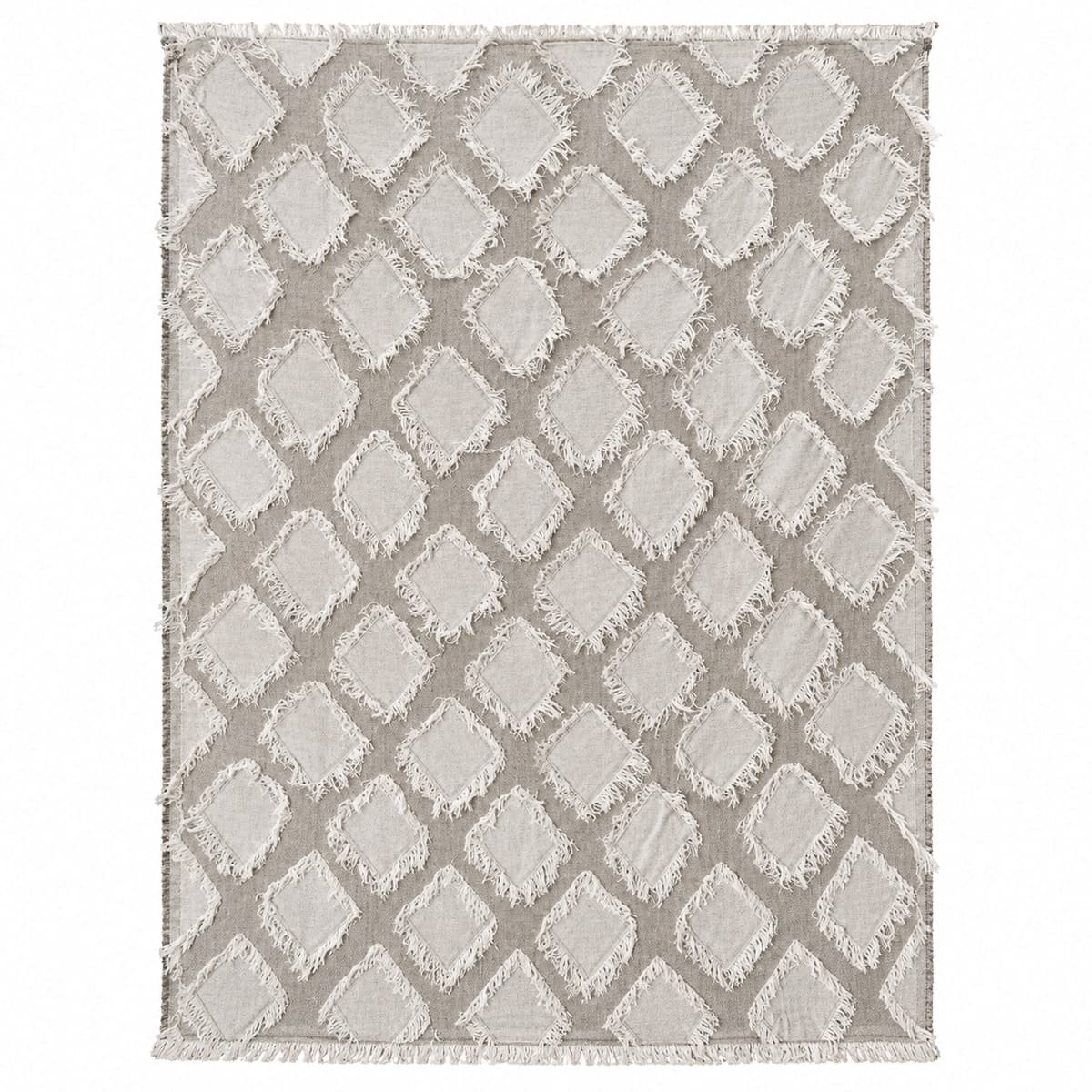 Ziya Frayed Diamond Luxe Throw