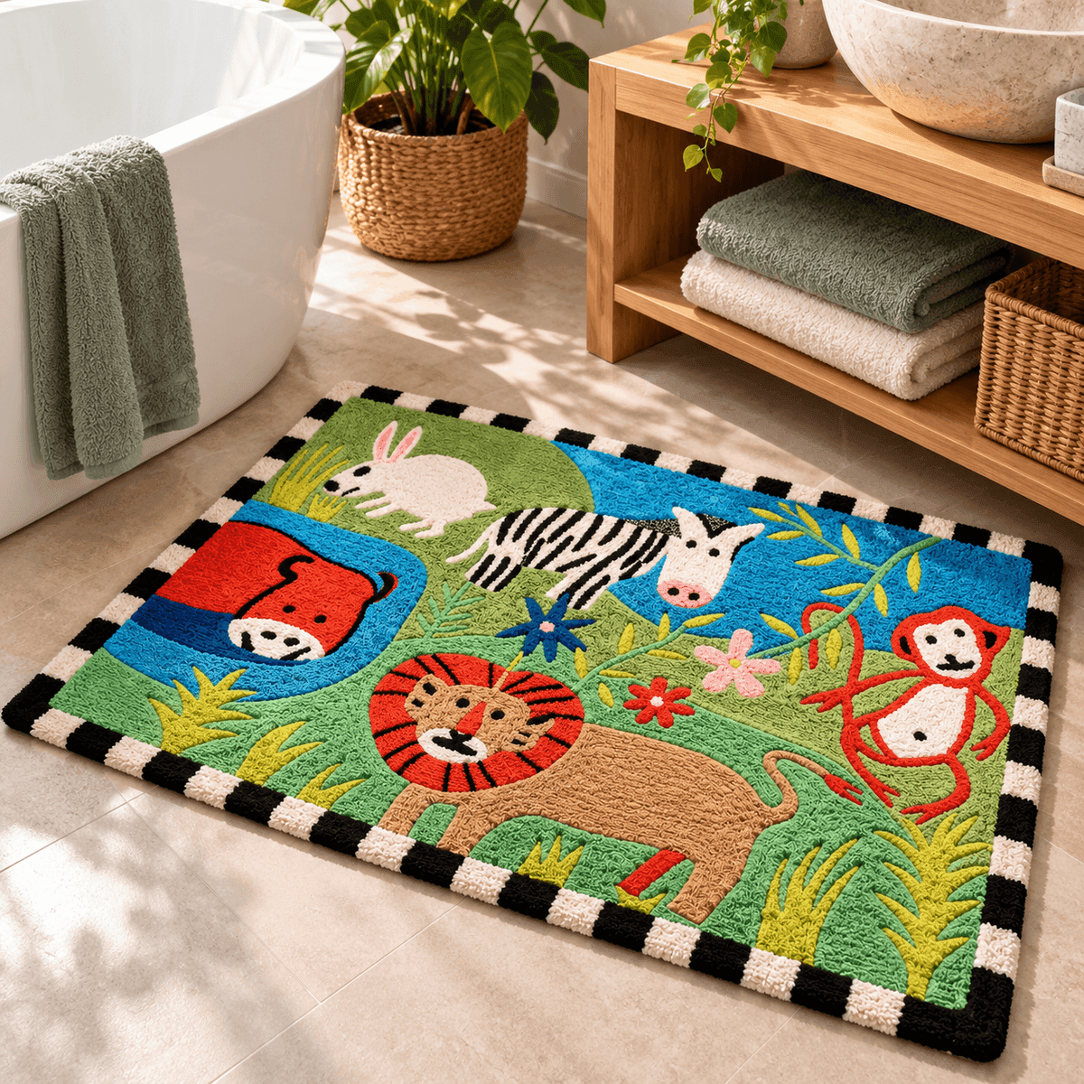 Wildhaven Safari Cotton Bath Mat