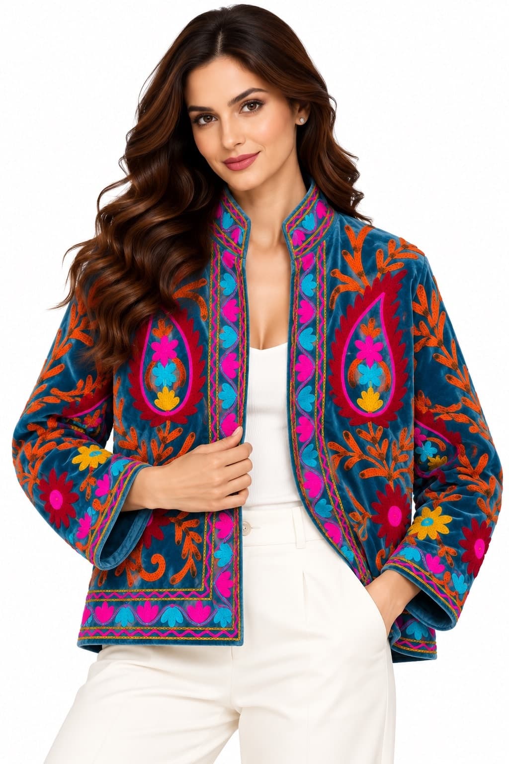 Sienna Royale Suzani Velvet Jacket
