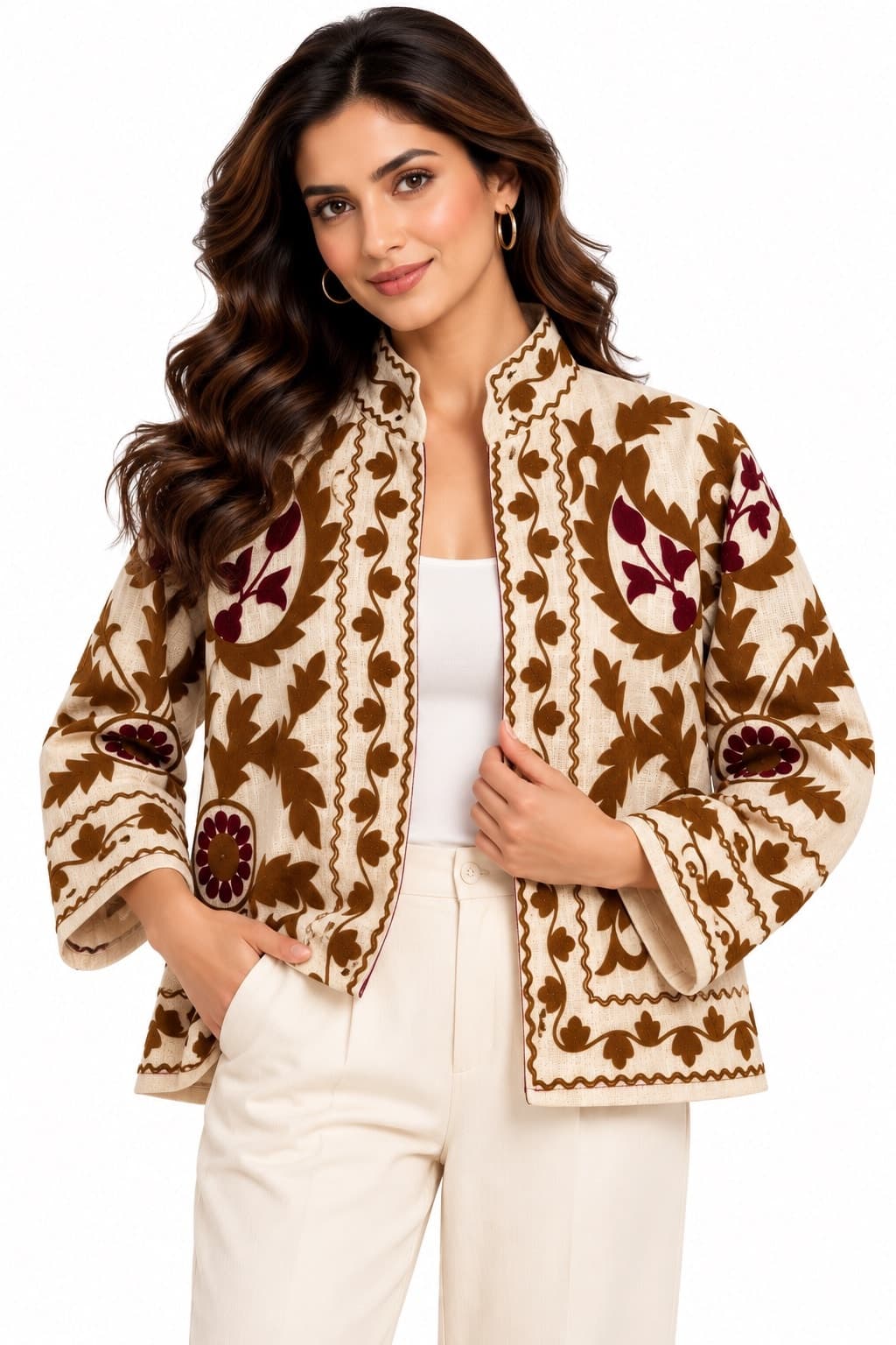Vivienne Royale Suzani Linen Jacket