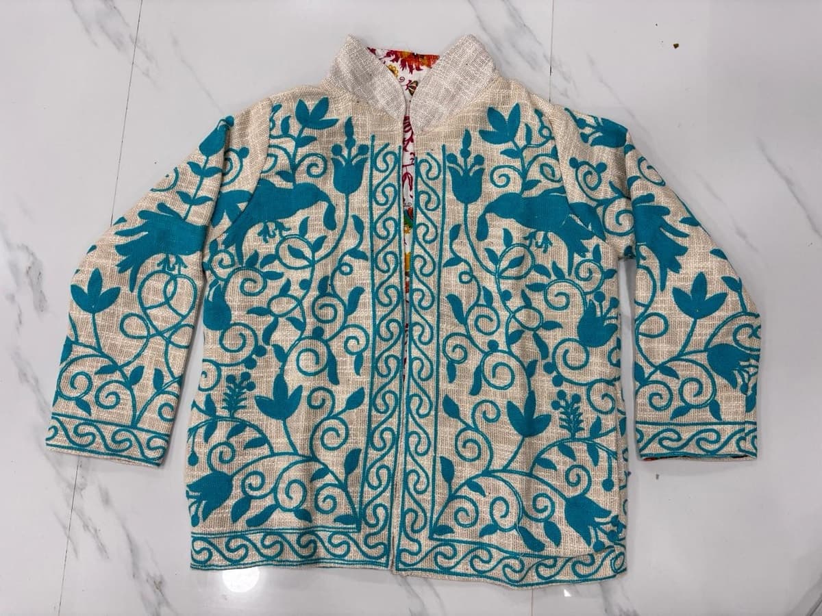 Celestina Azure Suzani Cotton Jacket