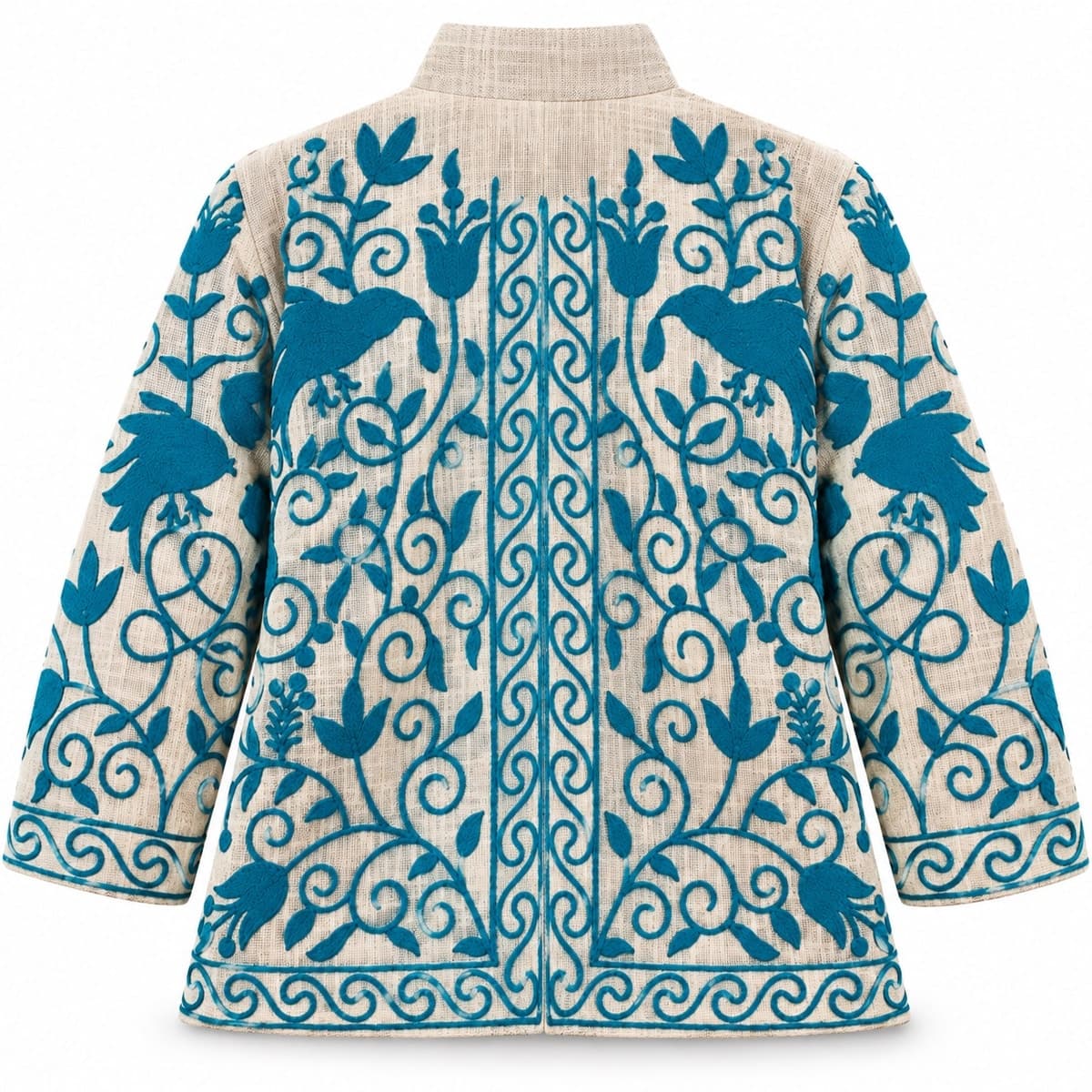 Celestina Azure Suzani Cotton Jacket