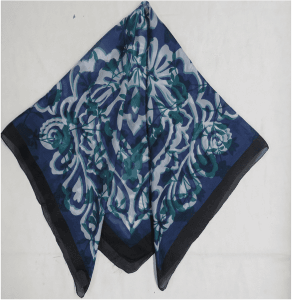 Alessia Teal Heritage Pure Silk Scarf