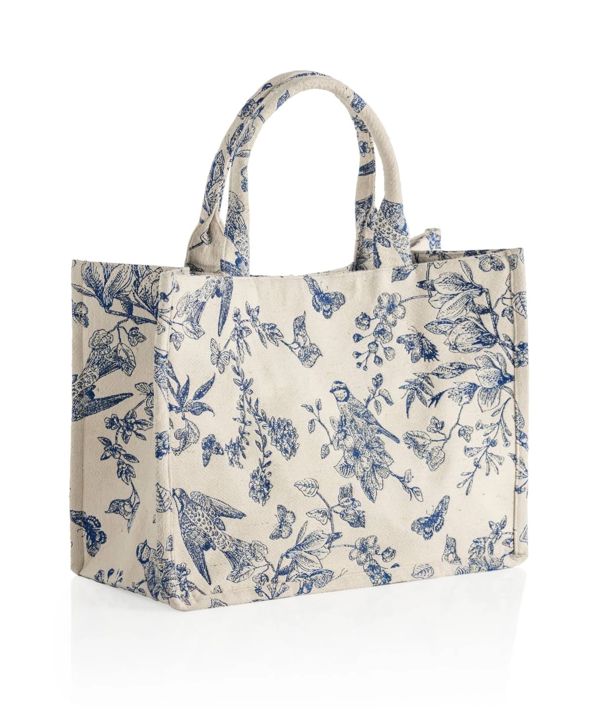 Camille Vintage Botanical Canvas Tote Bag