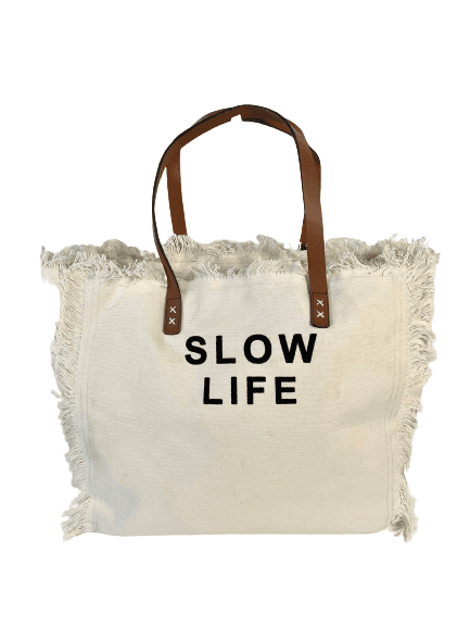 SLOW LIFE  PRINT BEACH BAG