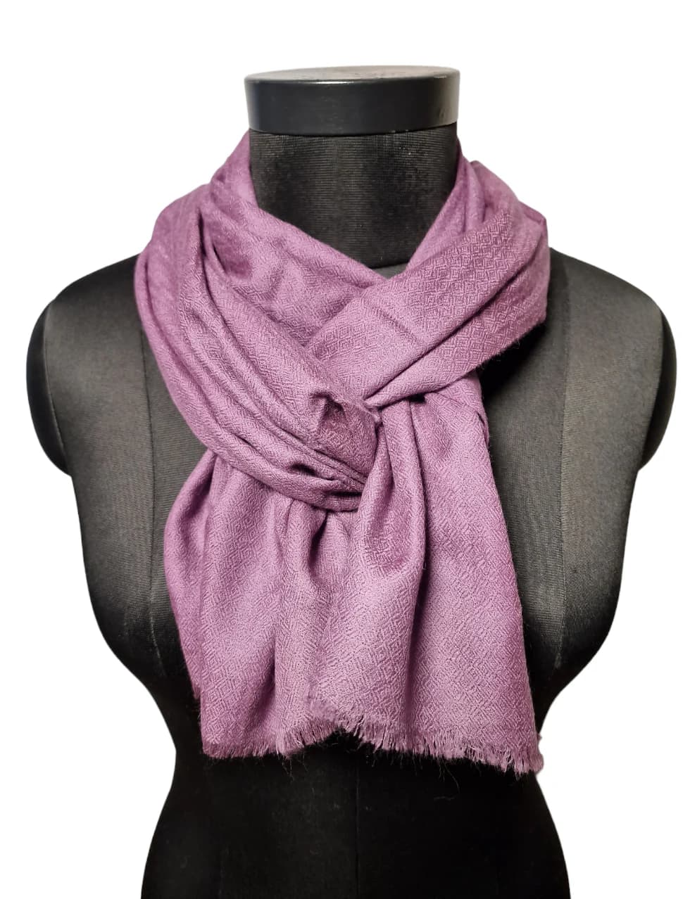 LIGHT PURPLE, MAUVE, COLORED CASHMERE SCARF