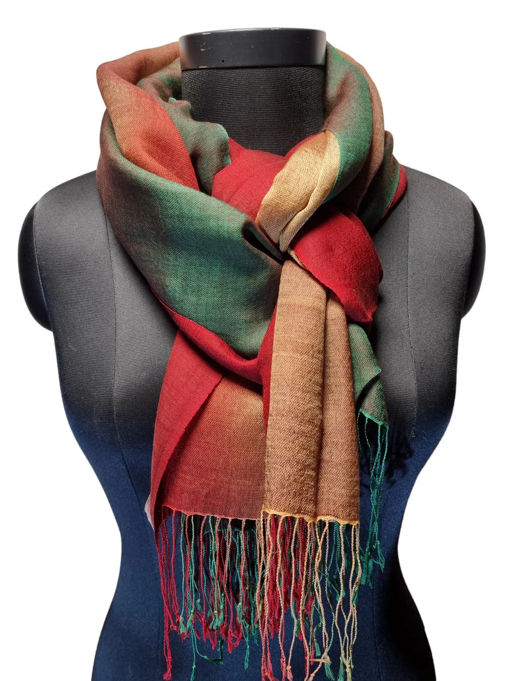 MULBERRY SILK AND CASHMERE SCARF CALLED "CRAZY BANANAS"