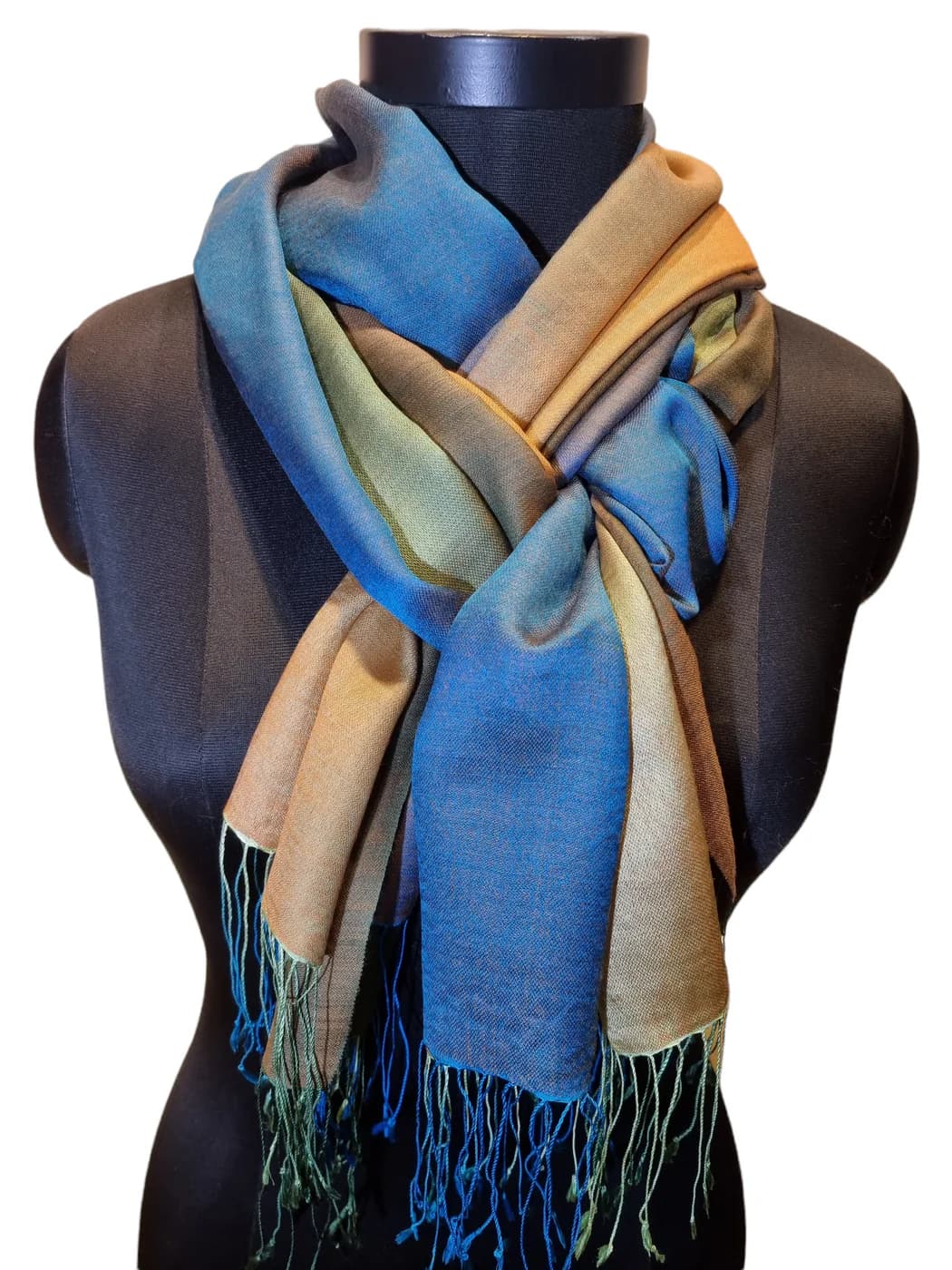 VIBRANT AND COLORFUL SCARF IN CASHMERE AND SILK