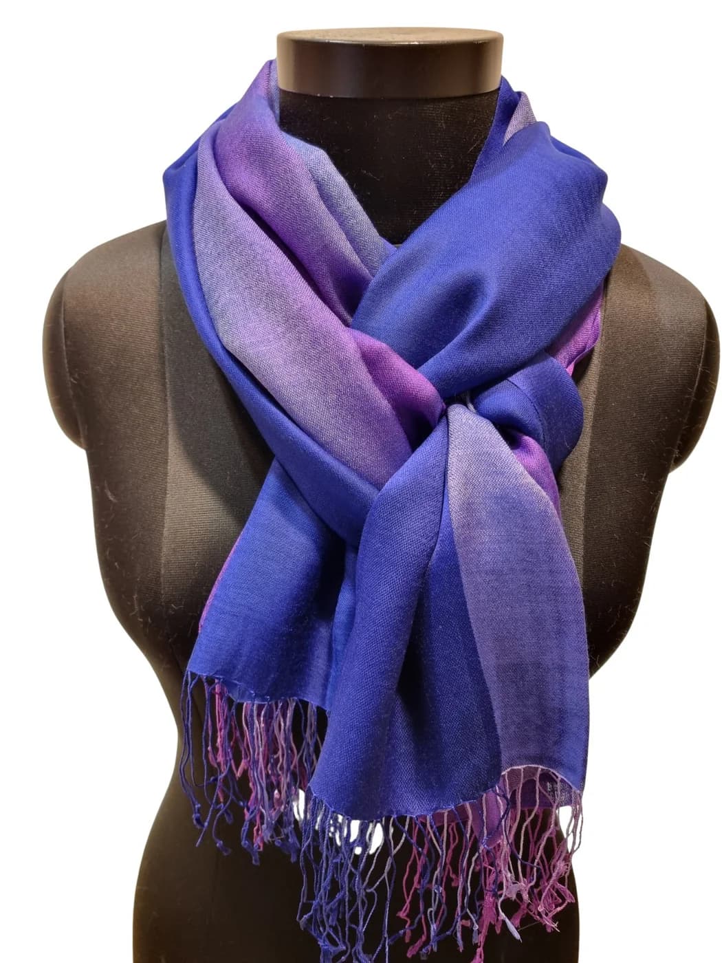 COLORFUL SILK AND CASHMERE SCARF