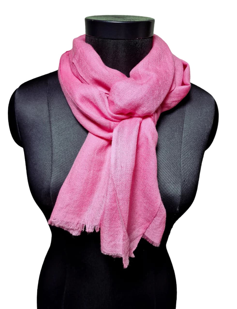 NARROW PINK CASHMERE SCARF