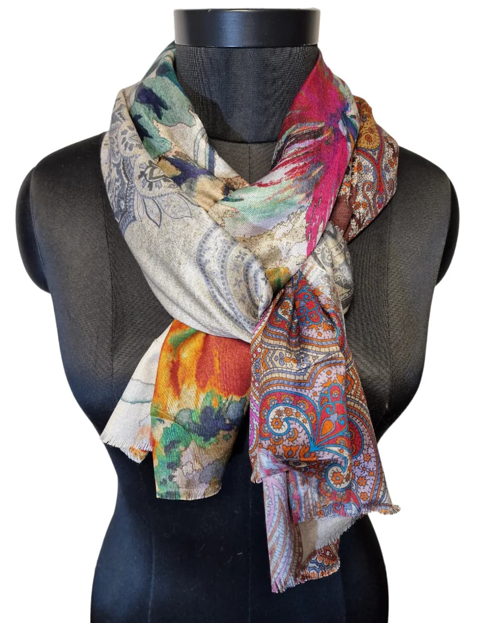 ARTISTIC SILK SCARF IN BEAUTIFUL COLORS