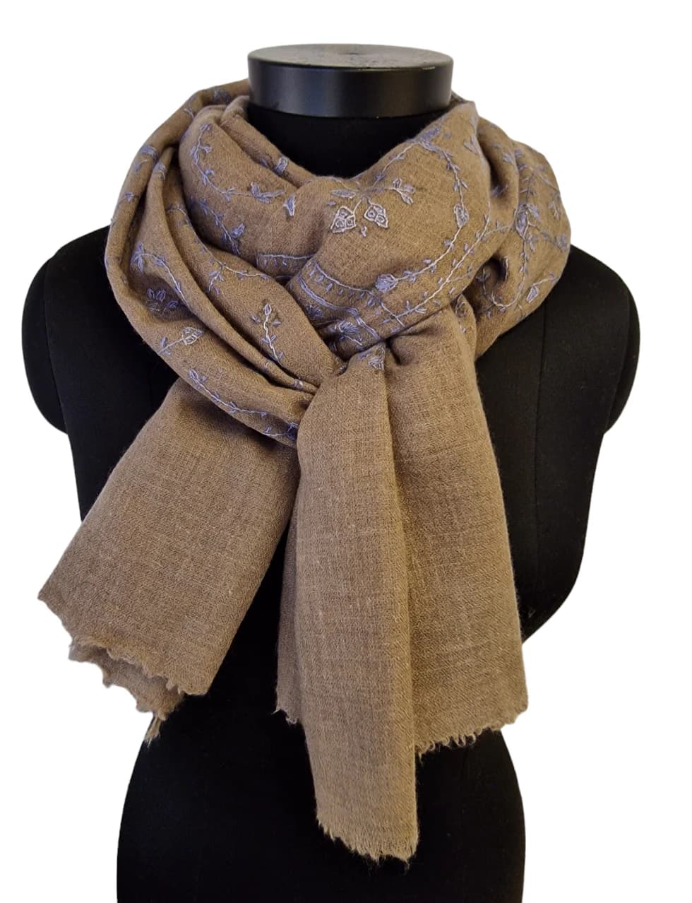 EMBROIDERED MOLE PASHMINA SHAWL