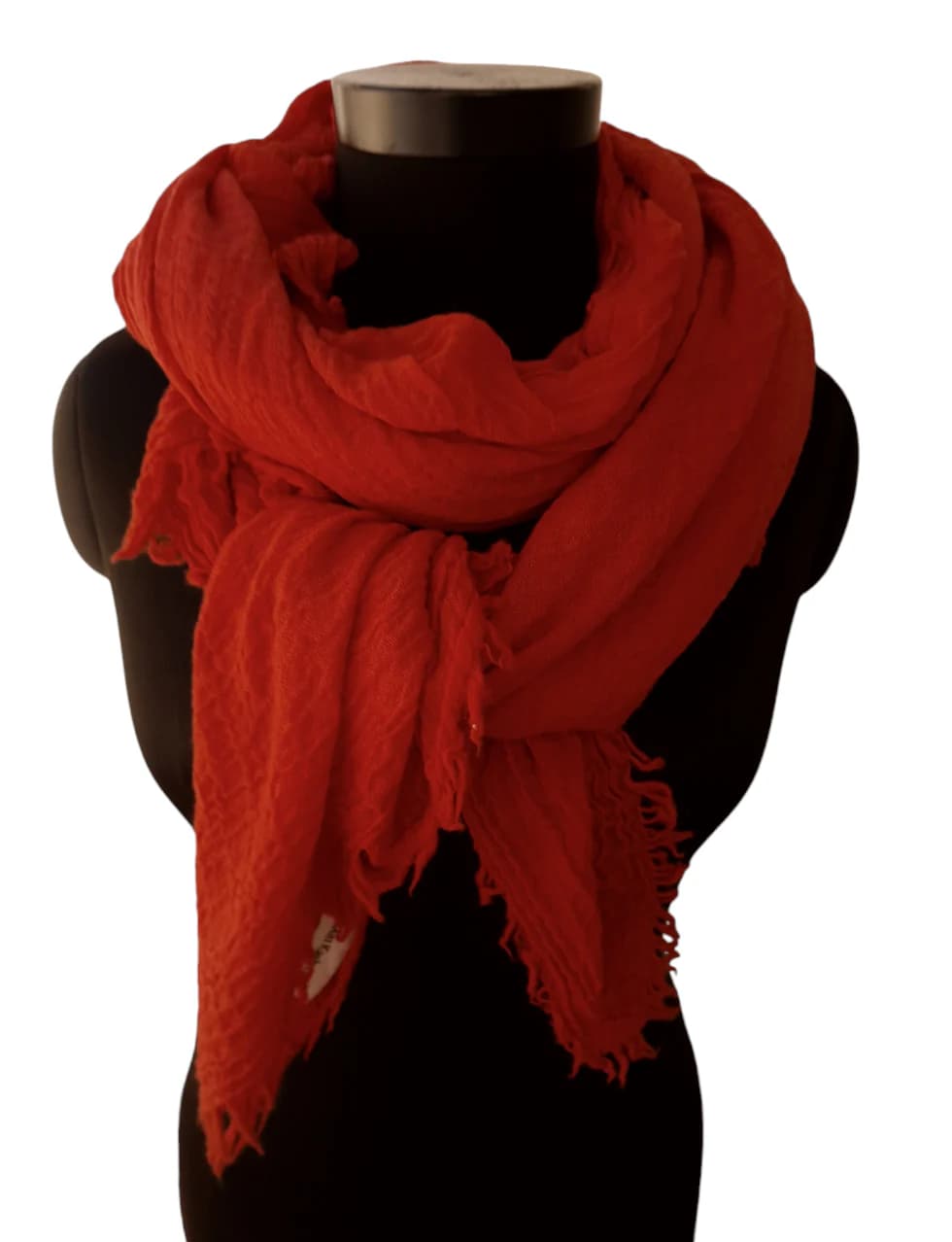 LARGE CHRISTMAS RED WOOLEN SCARF