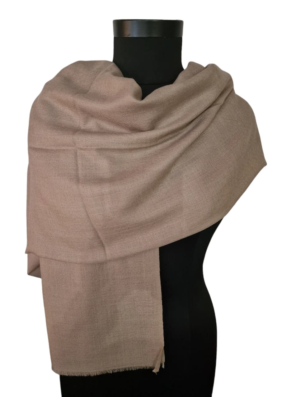 LARGE NATURAL COLORED CASHMERE SHAWL