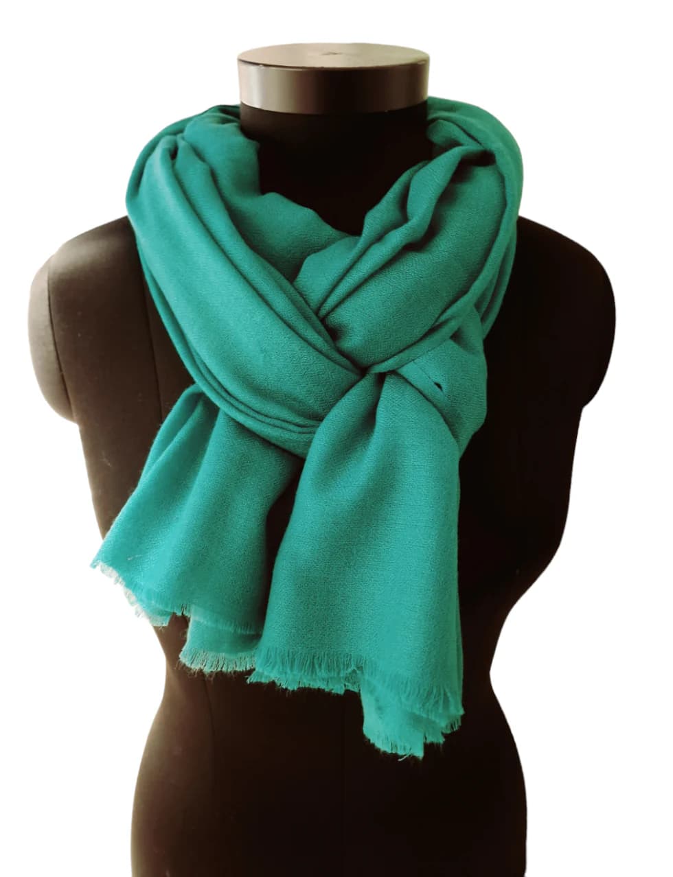 LIGHT SEA GREEN CASHMERE SHAWL