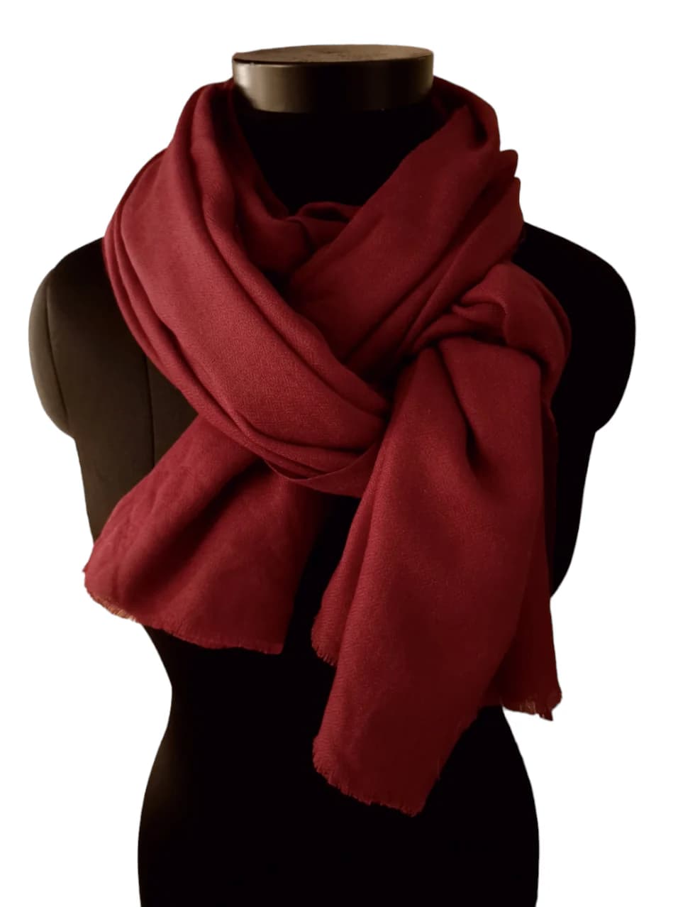 DARK RED CASHMERE SHAWL