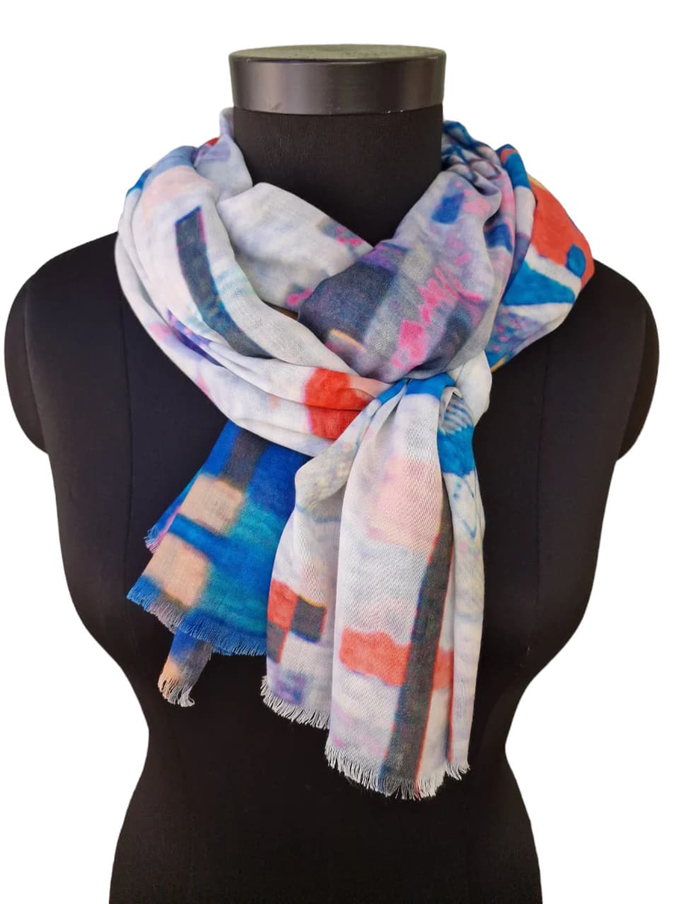 BRIGHT SUMMER SCARF IN COTTON AND SILK
