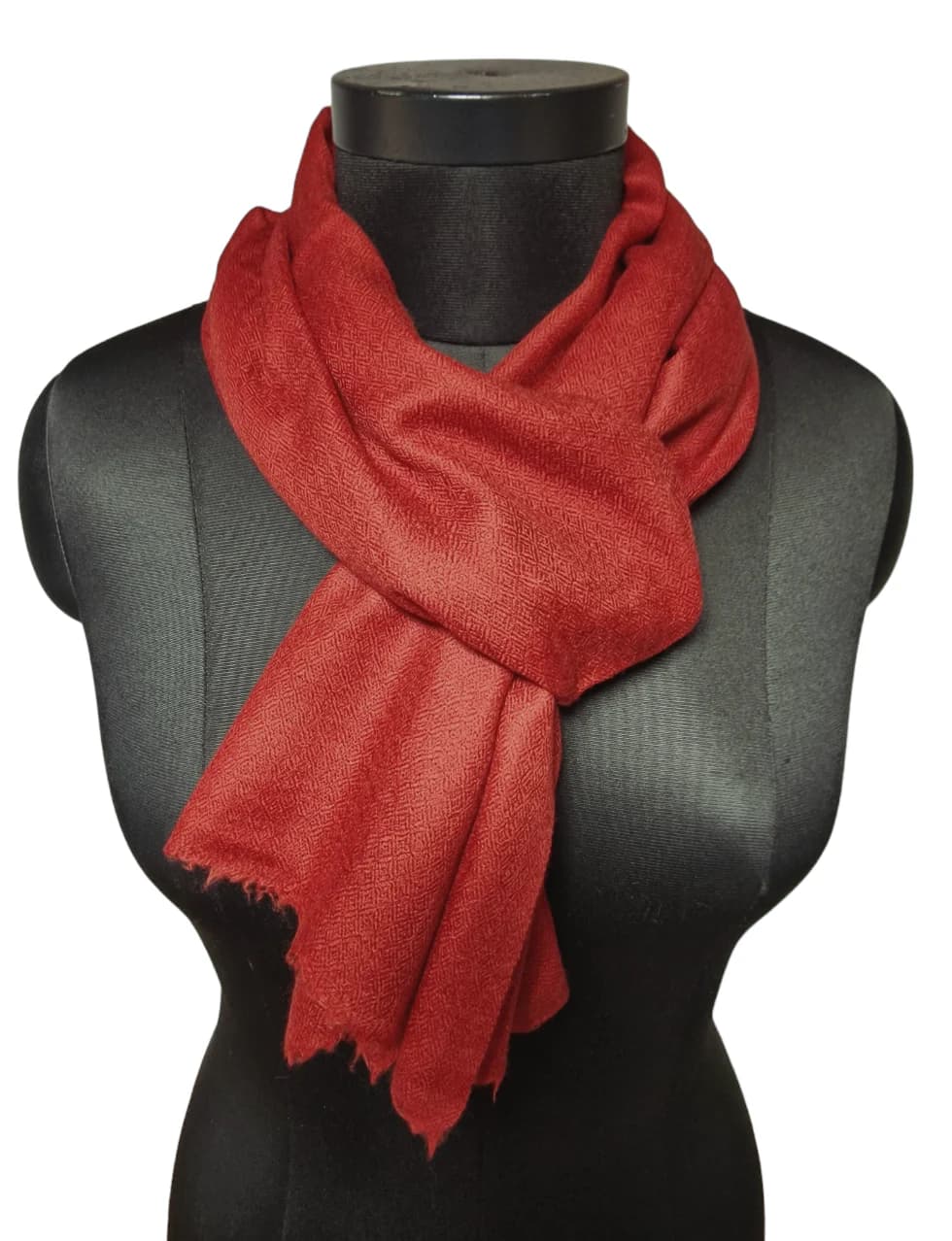 NARROW BLACK SCARF IN CASHMERE