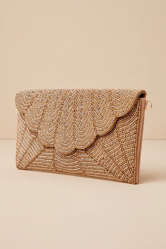 GORGEOUS GLASS BEADED CLUTCH