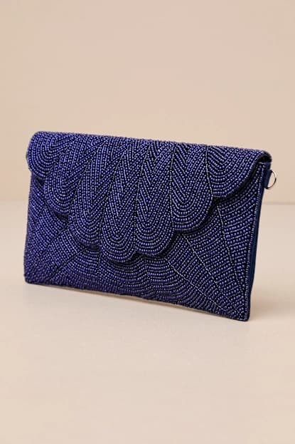 GORGEOUS GLASS BEADED CLUTCH