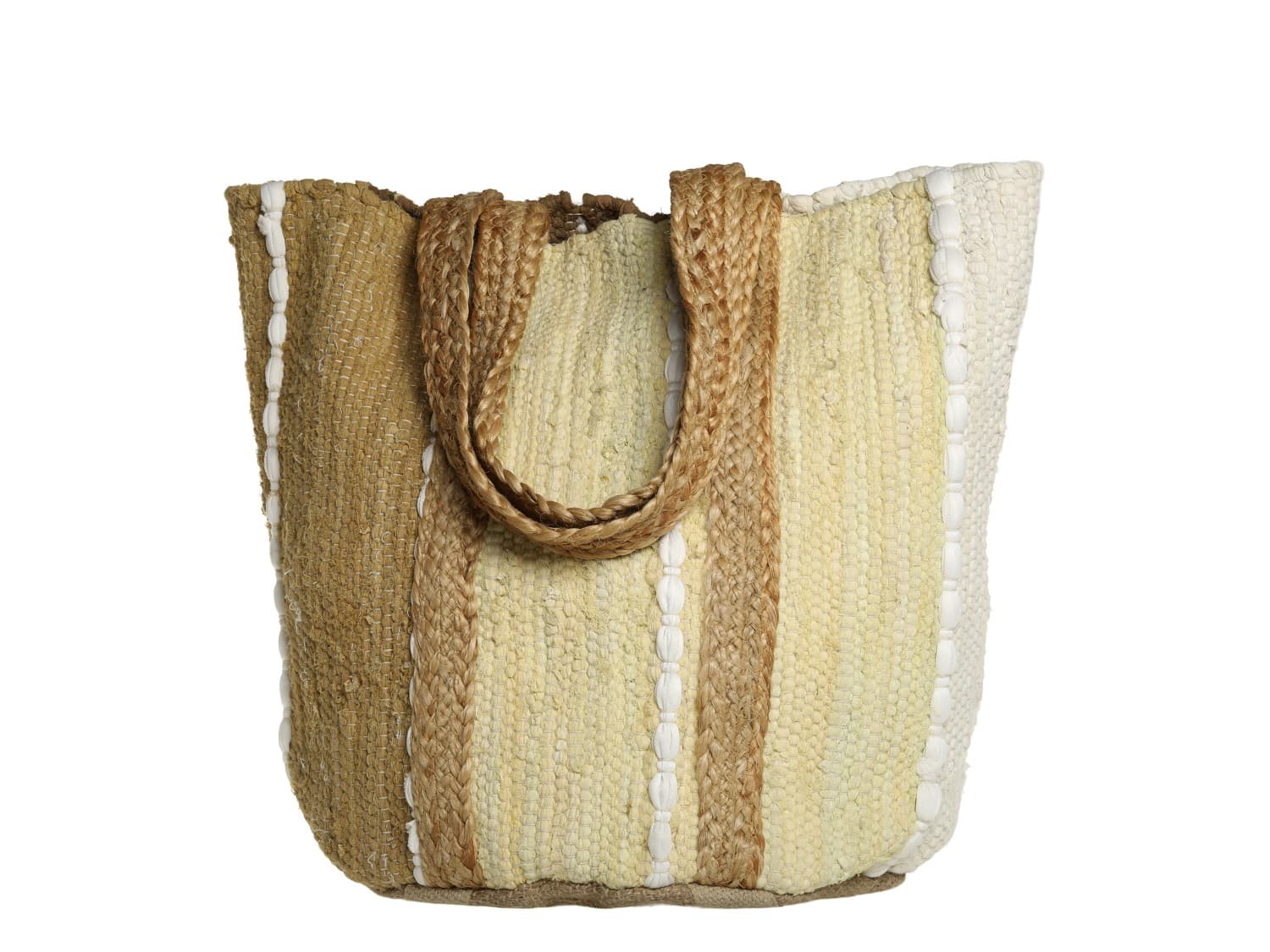 BEACH BAG MADE FROM RECYCLED YARN MELON