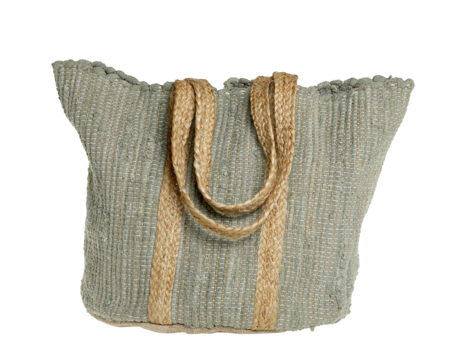 BEACH BAG MADE FROM RECYCLED YARN GREEN