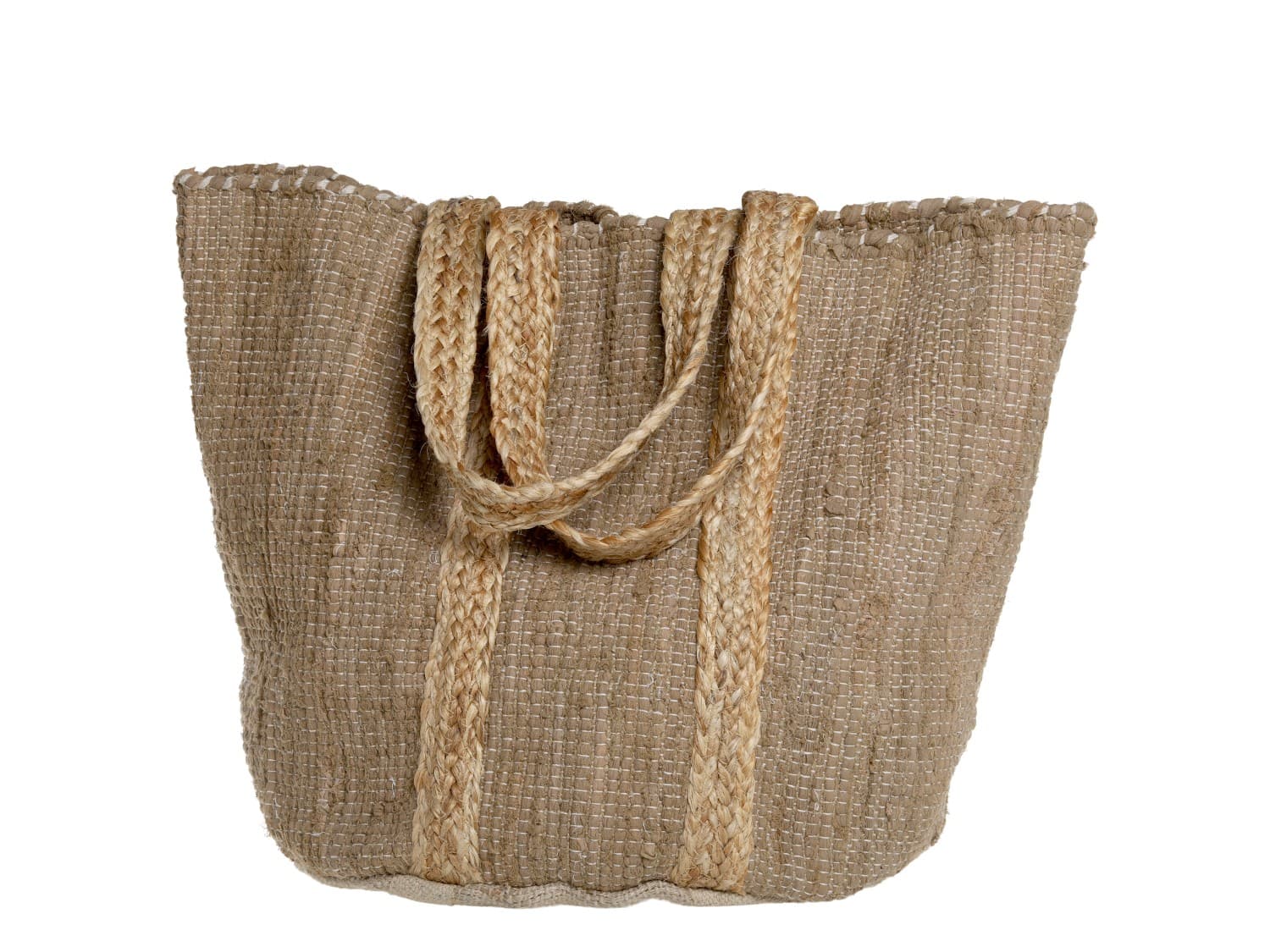 BEACH BAG MADE FROM RECYCLED YARN NATURAL