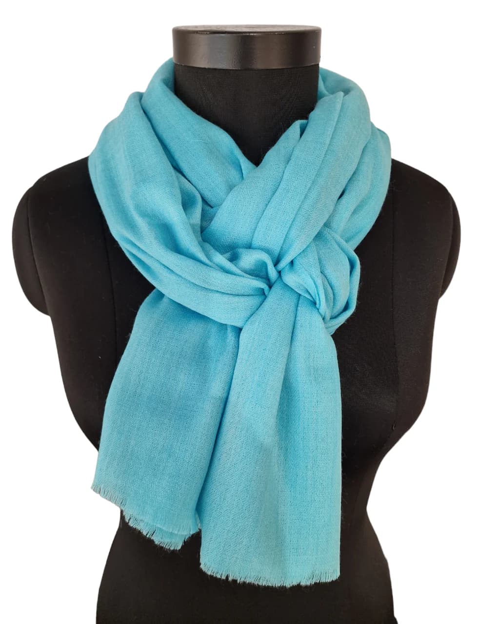 NARROW LIGHT BEIGE CASHMERE SCARF