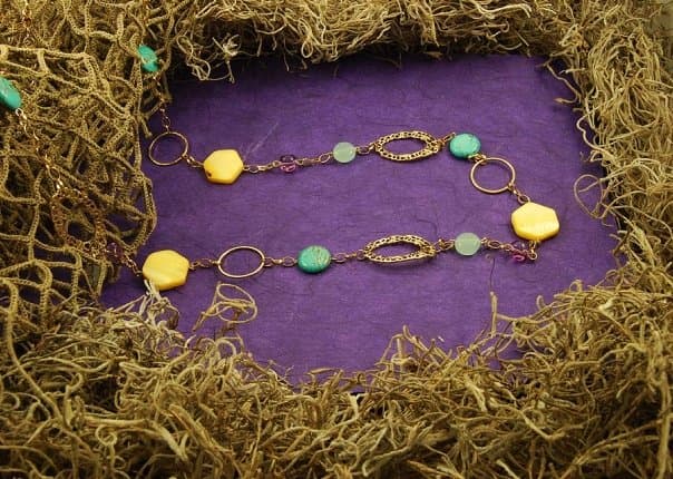 RESIN BEADED LINK NECKLACE