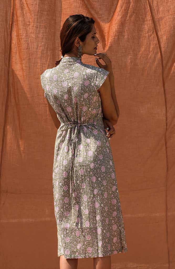 Fitted Cap Sleeves Dress.