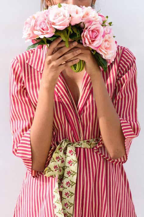 Folded Sleeves With Fancy Tie Belt.
