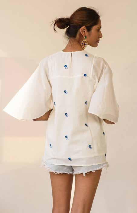 Machine Embroidered  Top.